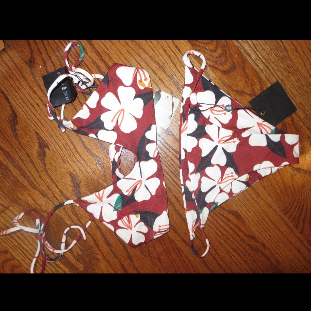 Free people flowered bikini